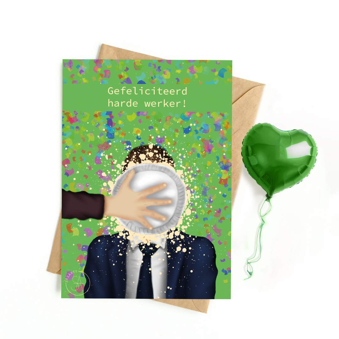 Birthday card harde werker